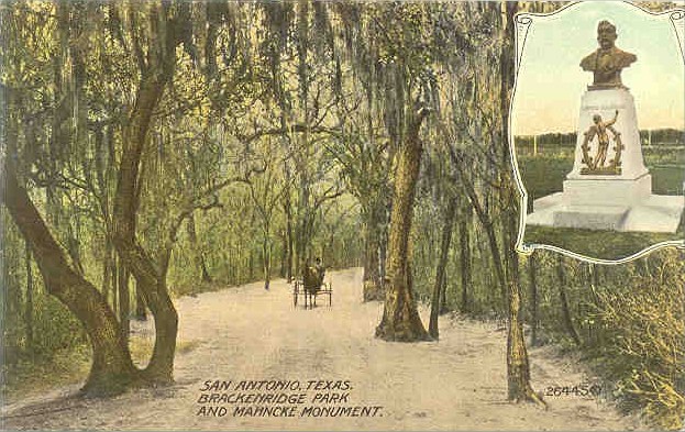 Brackenridge Park & Mahncke Monument - Ca 1910